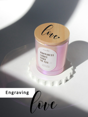 Love | *add-on Engraving For Candle Lid