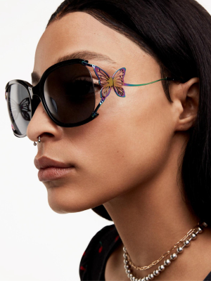 Beautiful Butterfly Sunglasses Black