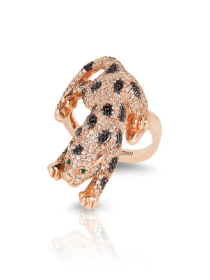 Effy Signature 14k Rose Gold Diamond And Emerald Ring, 1.52 Tcw