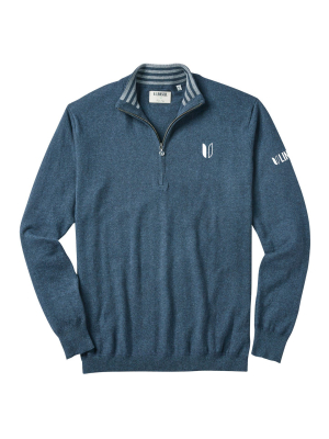 Tour Logo Cotton-cashmere Quarter Zip Pullover