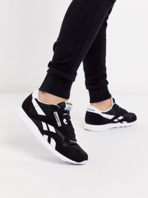 Reebok Classic Nylon Sneakers In Black