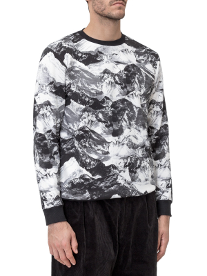 White Mountaineering Mountain Print Sweatshirt