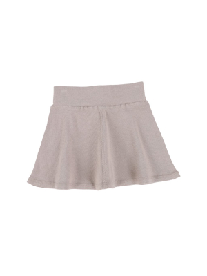 Lil Legs Ribbed Skirt - Taupe