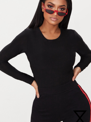 Shape Black Slinky Long Sleeve Bodysuit