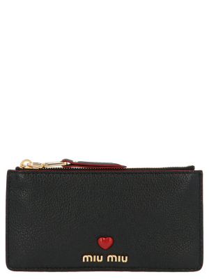 Miu Miu Madras Love Zipped Cardholder