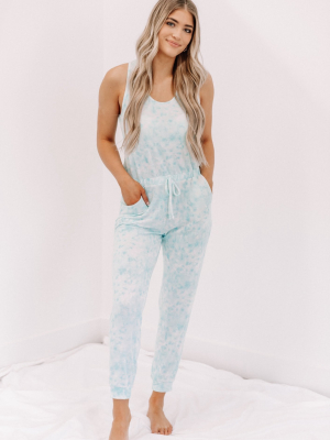 Blue Tie Dye Jumpsuit