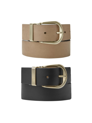 Baukjen Reversible Gold Buckle Belt