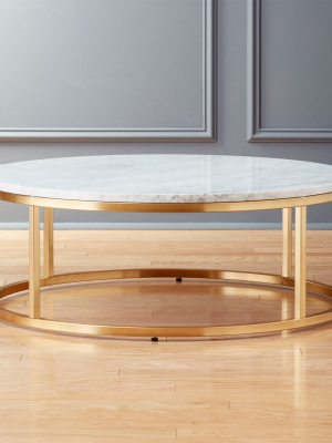 Smart Round Marble Brass Coffee Table