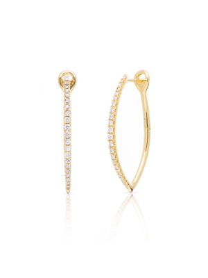 14kt Yellow Gold Diamond Mariana Earrings