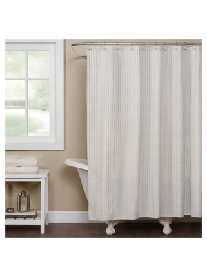 Hopscotch Polyester/cotton Shower Curtain Cream - Saturday Knight Ltd