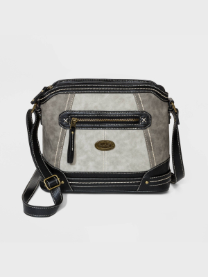 Bolo Zip Closure Crossbody Bag With Power Bank - Gray