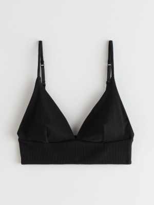 Soft Ribbed Triangle Bra