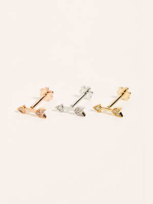 7.5mm Diamond Arrow Threader Single Earring