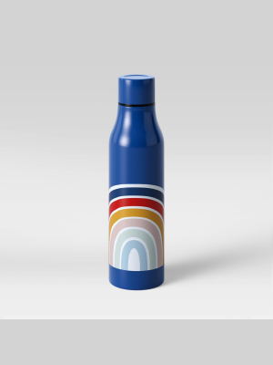 20oz Stainless Steel Vacuum Water Bottle Navy Rainbow - Room Essentials™