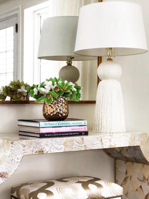 Tassel Table Lamp Ivory