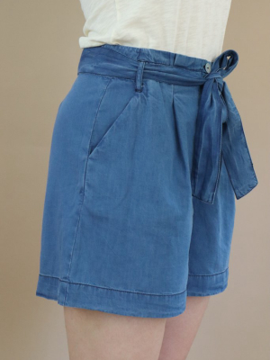 Shorts With Belt – Denim