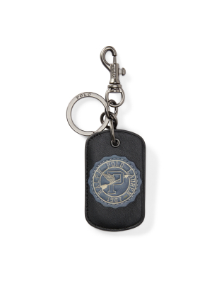 Embossed Leather Key Fob