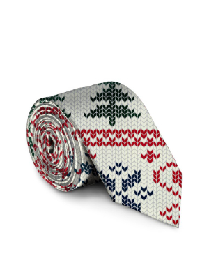 The Offly White Christmas | Needlepoint Print Holiday Tie