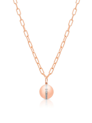 14kt Rose Gold Diamond Golden Globe Charm