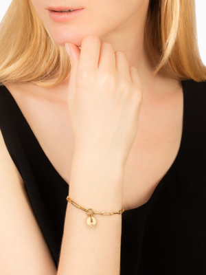 Classic Fob Clip Bracelet - Gold Horseshoe