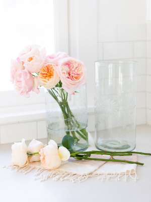 Etched Glass Vase - small