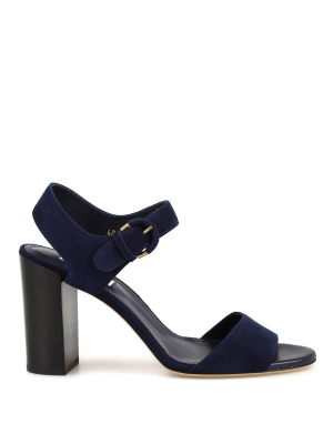 Tod's Buckle Block Heel Sandals