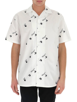 Off-white Allover Logo Short-sleeve Shirt