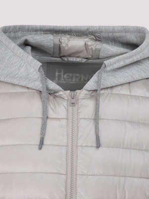 Herno Contrast Panel Hooded Jacket