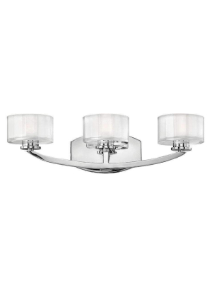 Bath Meridian Bath Three Light Chrome