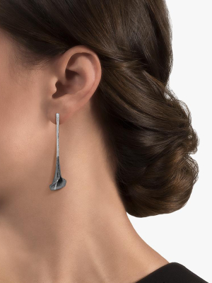 Calla Lily Earrings With Diamonds