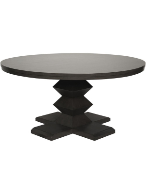 Noir Zig-zag Base Dining Table