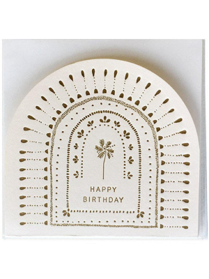 Happy Birthday - Palm Tree - Blush Greeting Card