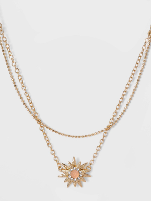 Sugarfix By Baublebar Celestial Pendant Necklace - Blush Pink/gold