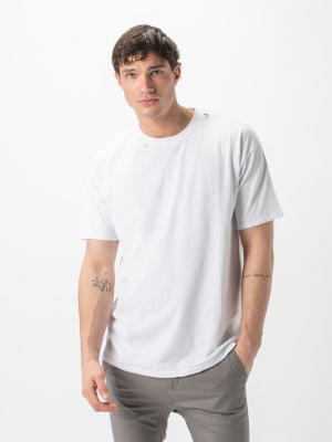 Ripped Box Tee White