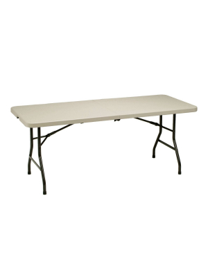 6' Heavy Duty Utility Fold In Half Table Cream - Meco