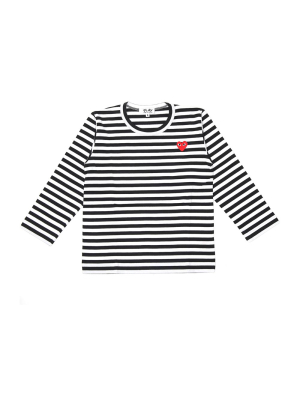 Comme Des Garçons Play Kids Embroidered Heart Top