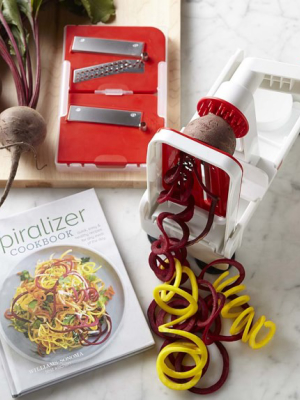 Paderno Collapsible 3-blade Spiralizer & Spiralizer Cookbook