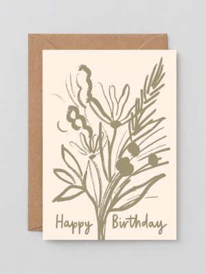 Birthday Bunch Of Flowers Card