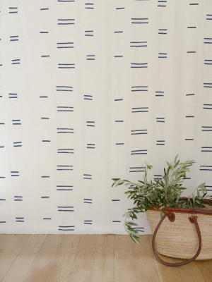 Oaxaca Navy On White - Fabric By The Yard