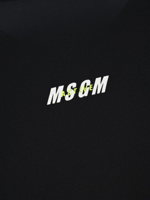 Msgm Logo Printed Long-sleeve T-shirt