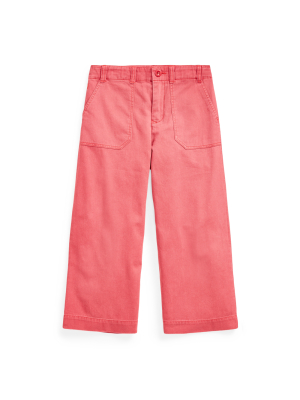 Cropped Cotton Chino Pant