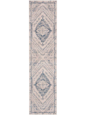 Marseille Navy/ivory Runner Rug