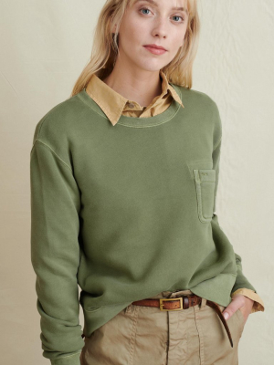 Alex Mill Crewneck Sweatshirt In Garment-dyed French Terry, Sage