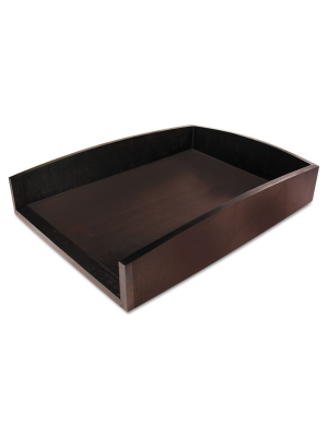 Artistic Eco-friendly Bamboo Curves Letter Tray Letter Espresso Brown Art11002c