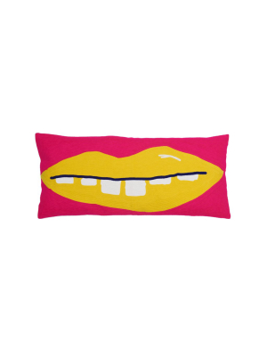 Say No More 36x16" Pillow, Pink