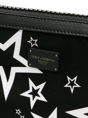 Dolce & Gabbana Star Printed Clutch Bag