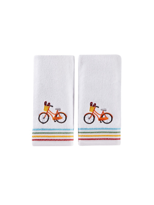 2pc Paradise Beach Hand Towel Set White - Saturday Knight Ltd.