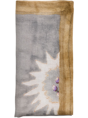 Kim Seybert Foliage Napkins In Natural & Grey – Set Of 4