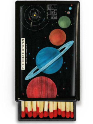 Small Slide Box Of Wooden Matches – Space Planets