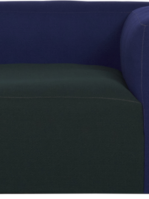 Hay Mags Soft Modular Sofa Blue/dark Green – Right Armrest